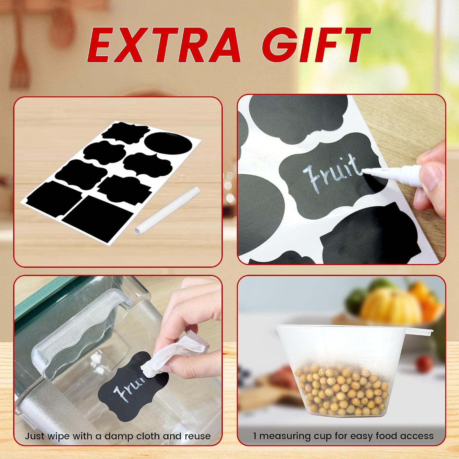 4 Pack Food Storage Containers